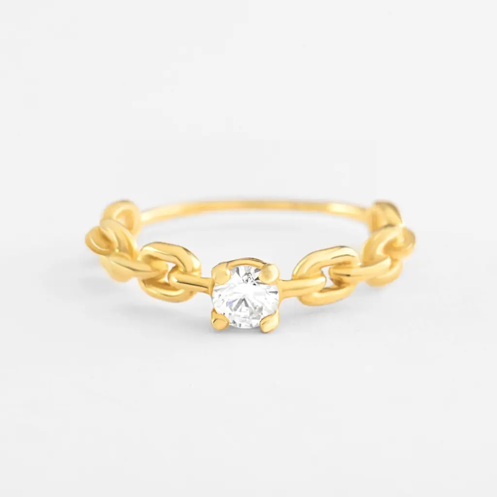 ANILLO SOLITARIO ENLAZADO 