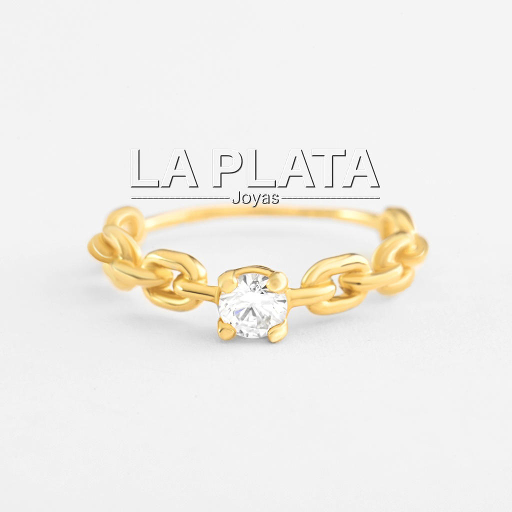 ANILLO SOLITARIO ENLAZADO 