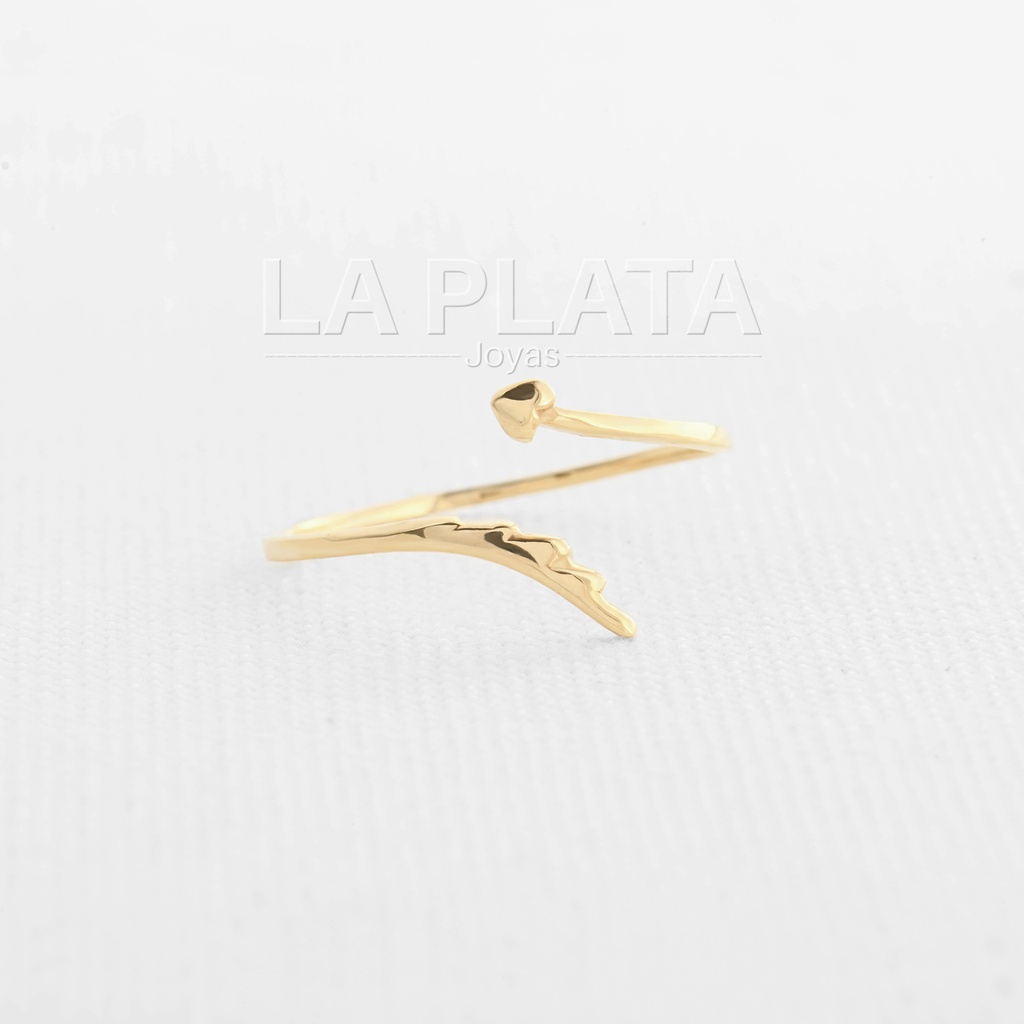 ANILLO PLUMA Y CORAZON
