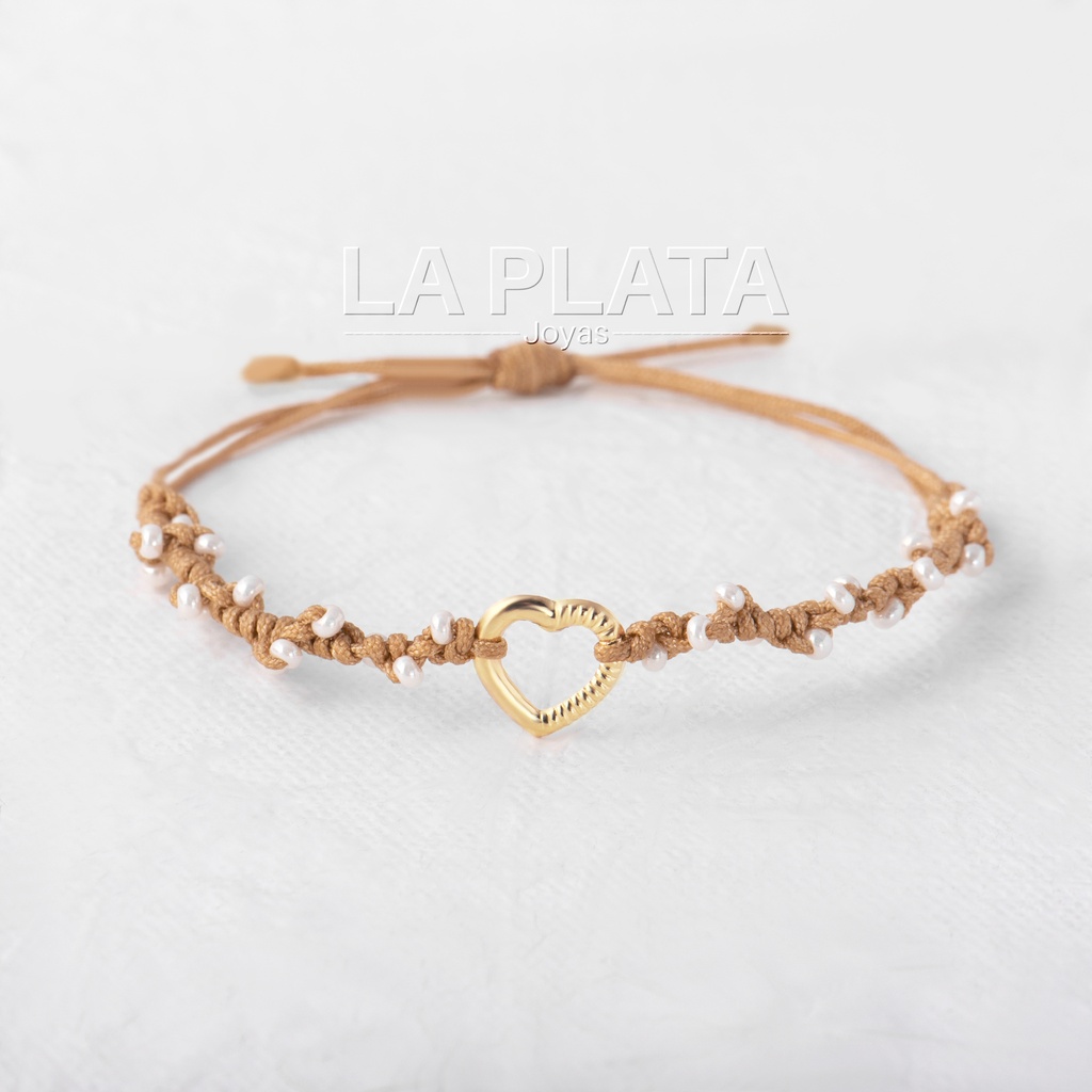 PULSERA CORAZÓN RANURADO SIX