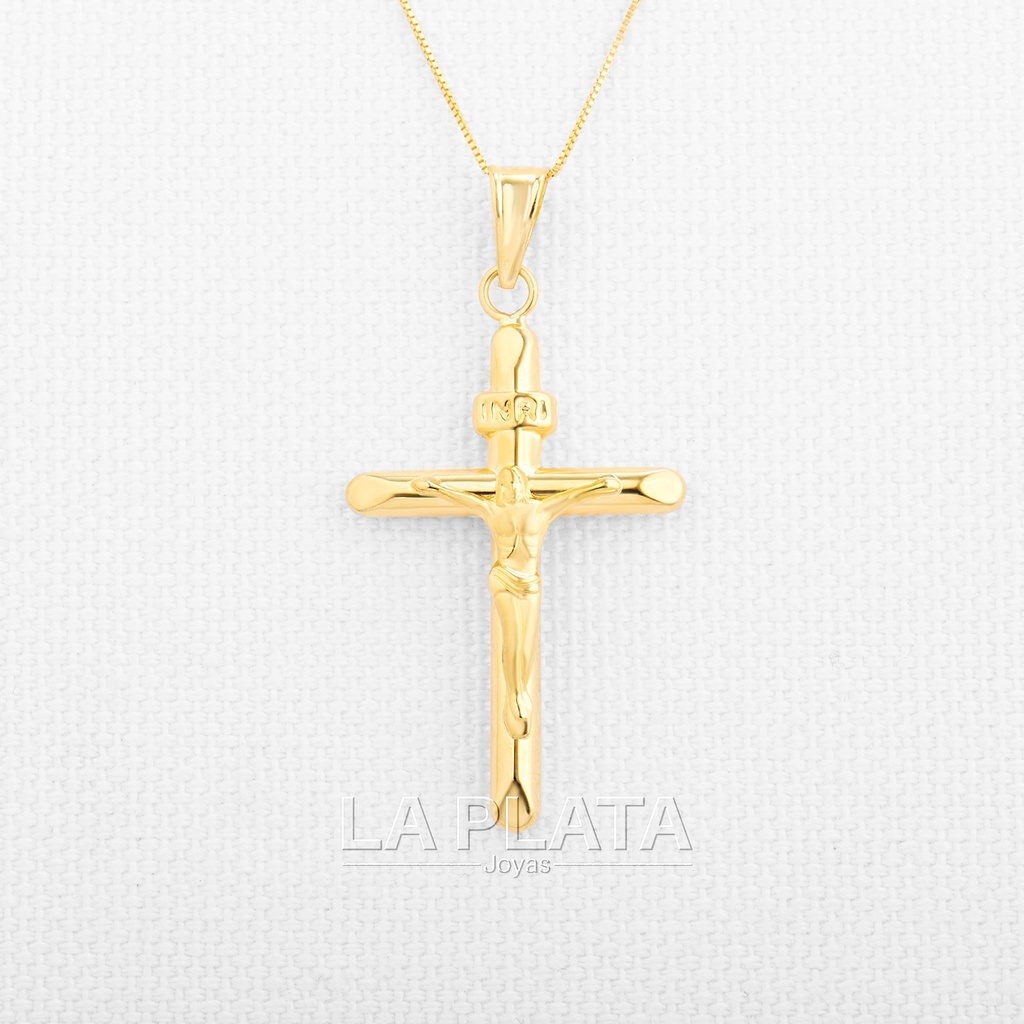 DIJE CRUZ CON CRISTO RELIEVE