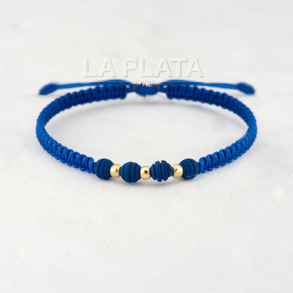 PULSERA HILO 3 BALINES LISOS