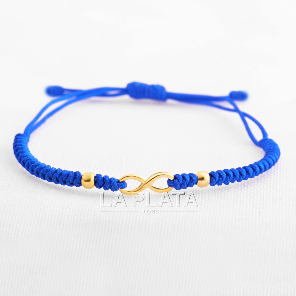 PULSERA HILO CON INFINITO Y BALINES