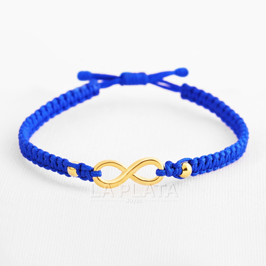 PULSERA HILO CON INFINITO Y BALINES