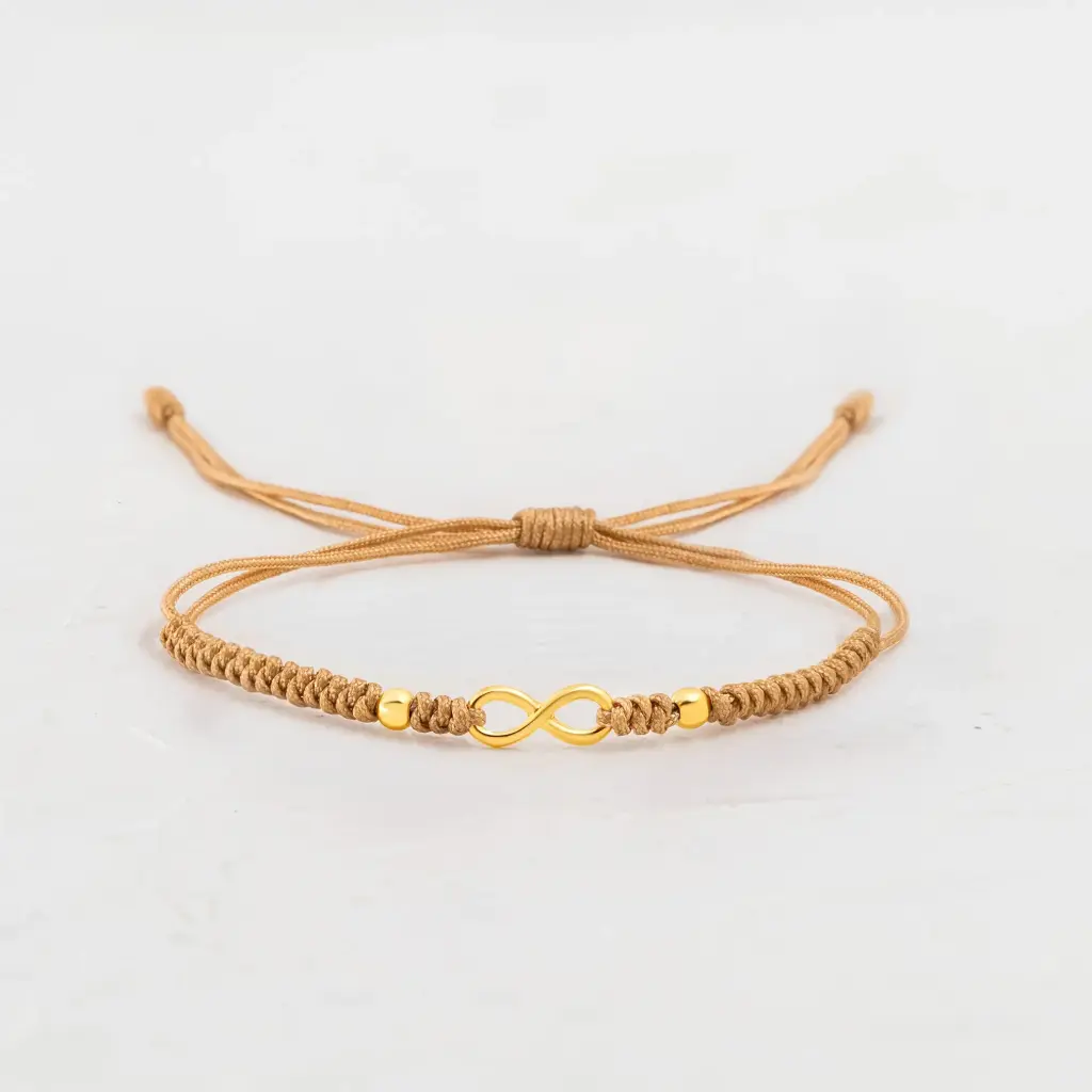 PULSERA HILO CON INFINITO Y BALINES