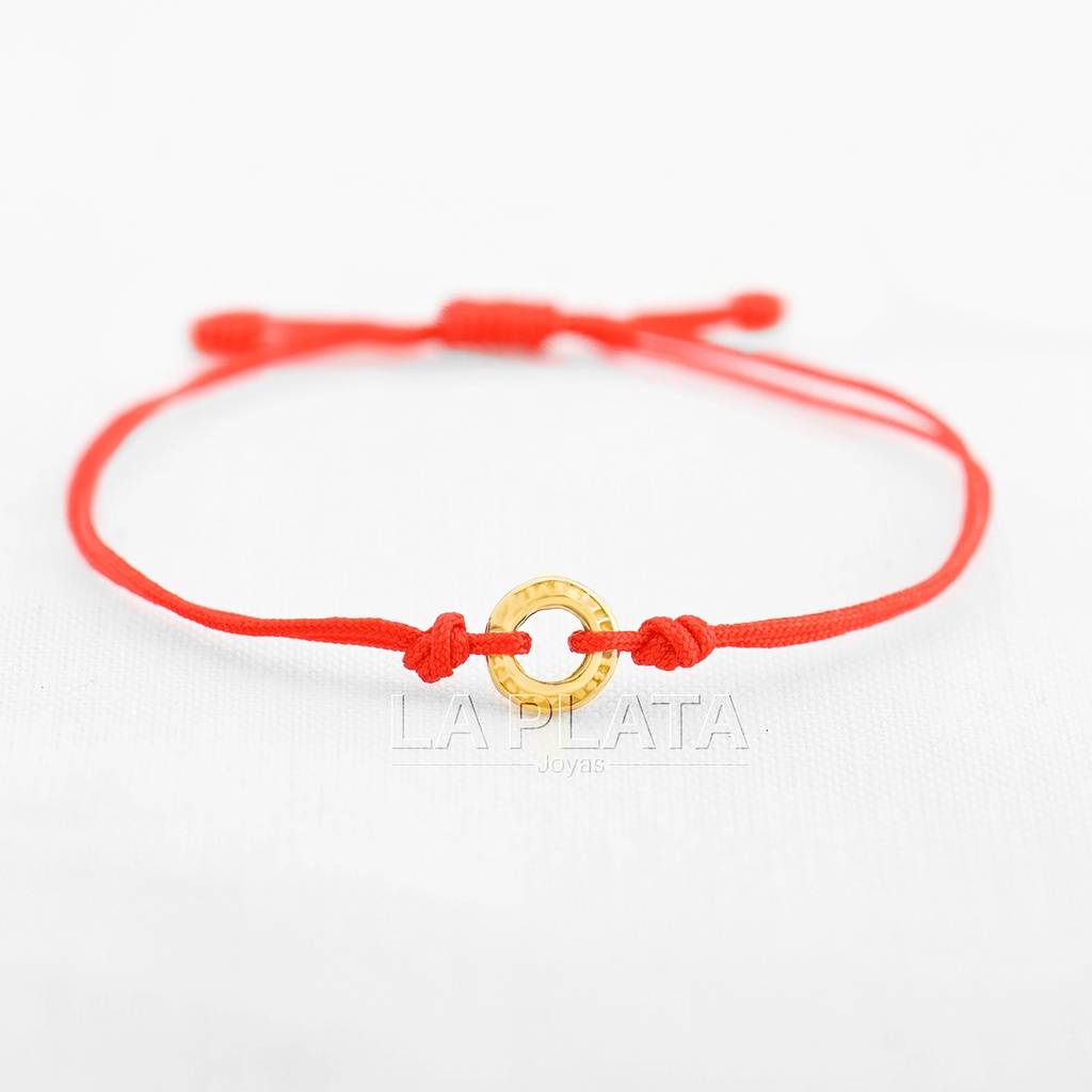 PULSERA CIRCULO PLANO CON GRAVADO 