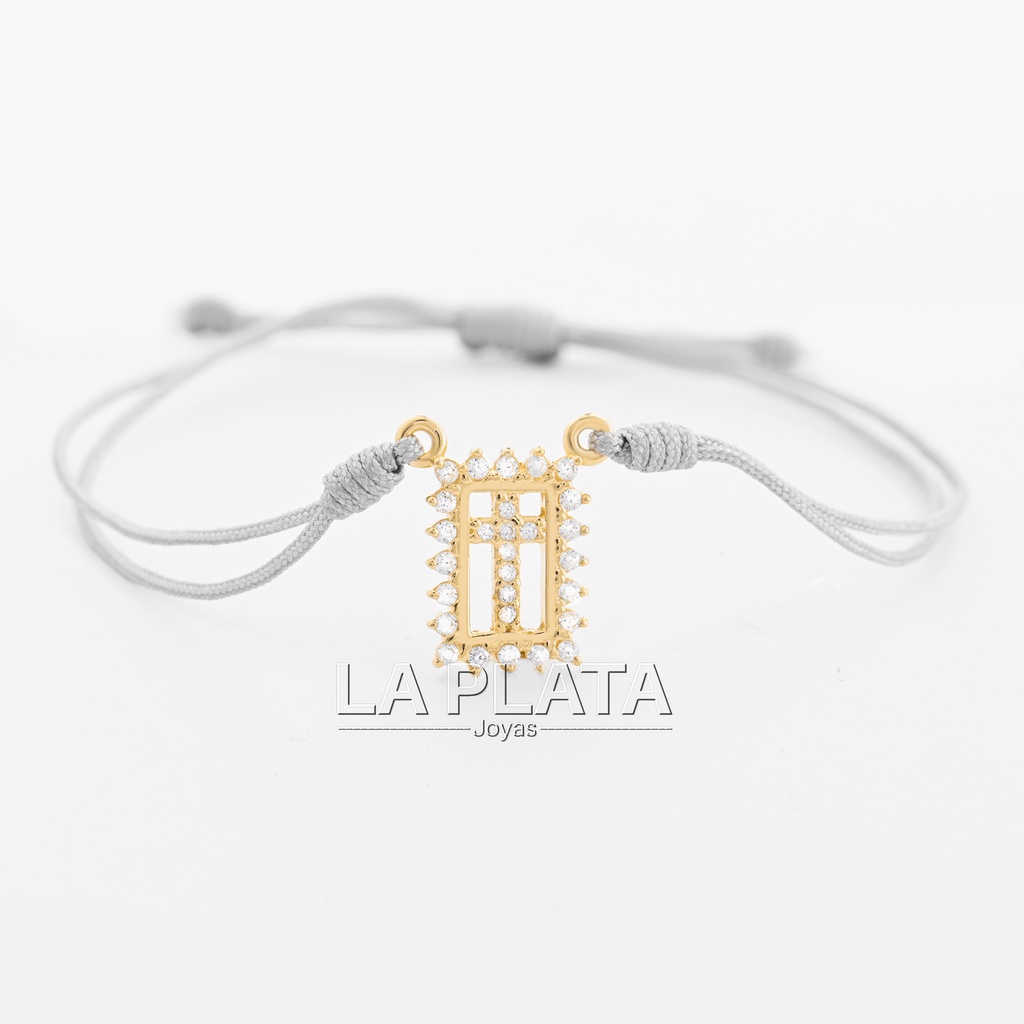 PULSERA/DIJE PLACA CON CRUZ