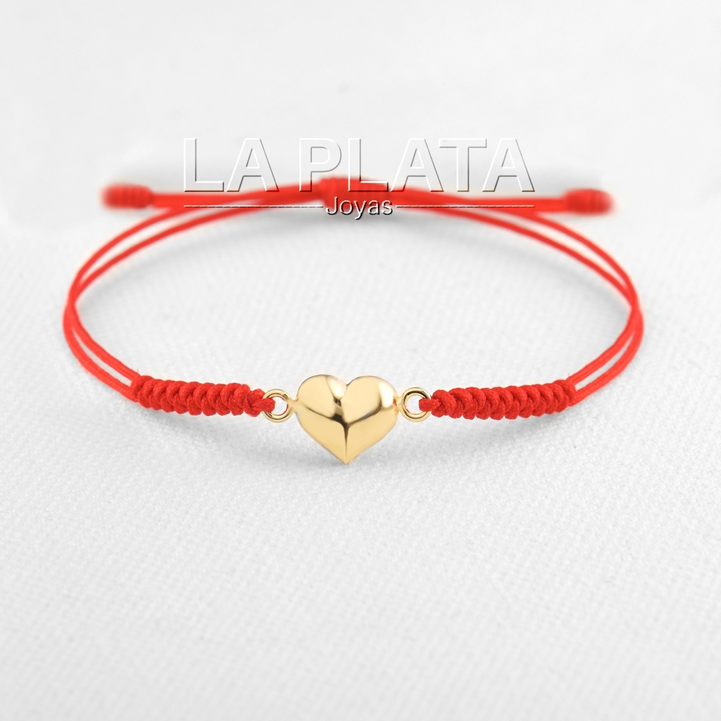PULSERA CORAZÓN RELLENO LISO PESADO