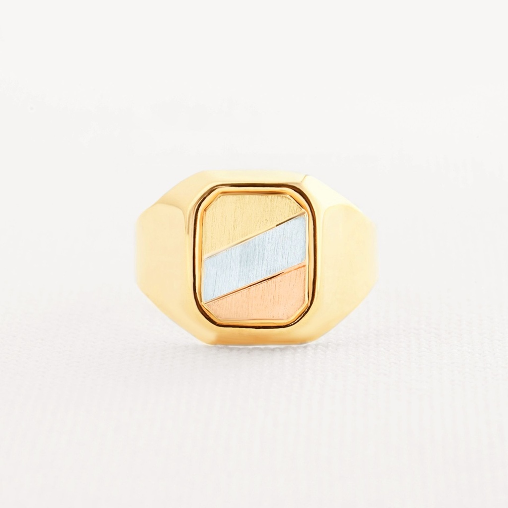 ANILLO HOMBRE TRES OROS 