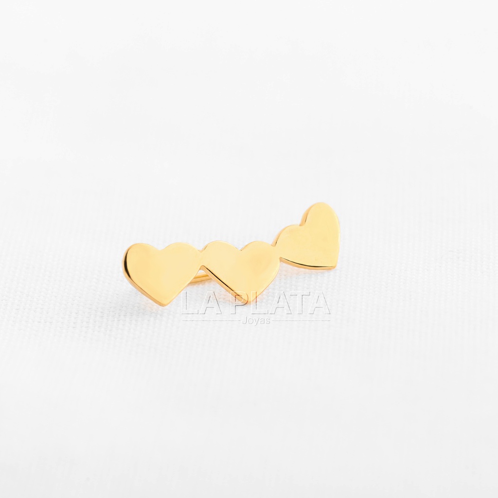 EAR CUFF TRILOGÍA DE CORAZONES