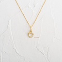 DIJE CORAZON MITAD LISO MITAD CIRCONADO