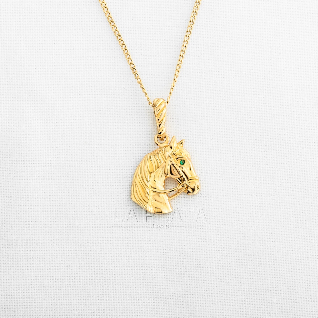 DIJE CABALLO CON CIRCON  EN EL OJO