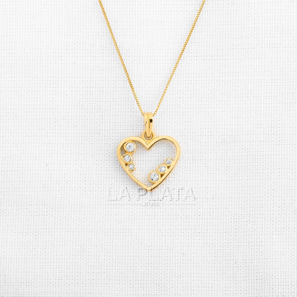 DIJE CORAZON CON CIRCONES