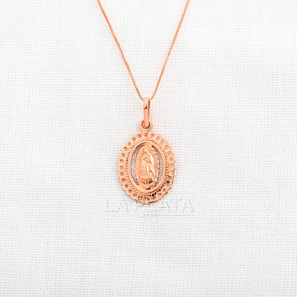 DIJE VIRGEN DE GUADALUPE ORO ROSA