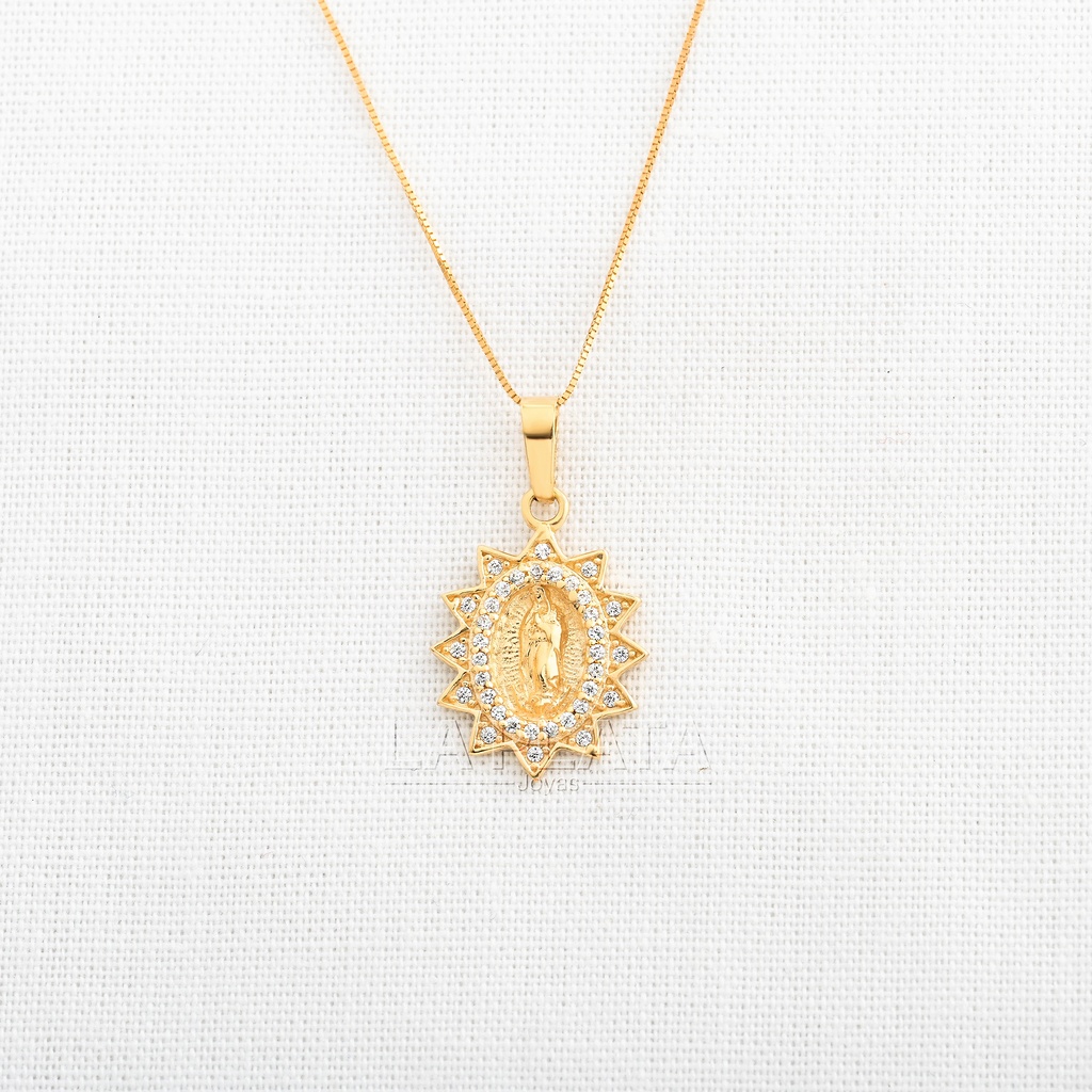 DIJE VIRGEN DE GUADALUPE BORDE ESTRELLA