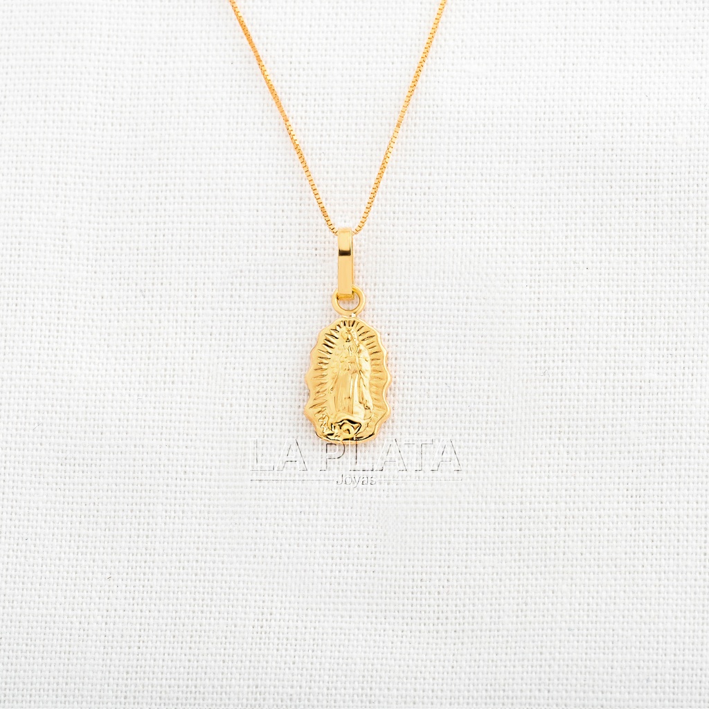 DIJE LA GUADALUPANA EN RELIEVE CURVA