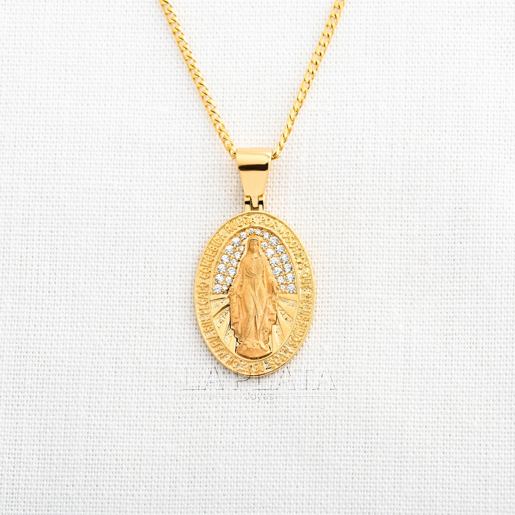 DIJE MARIA MILAGROSA EN RELIEVE GRANDE