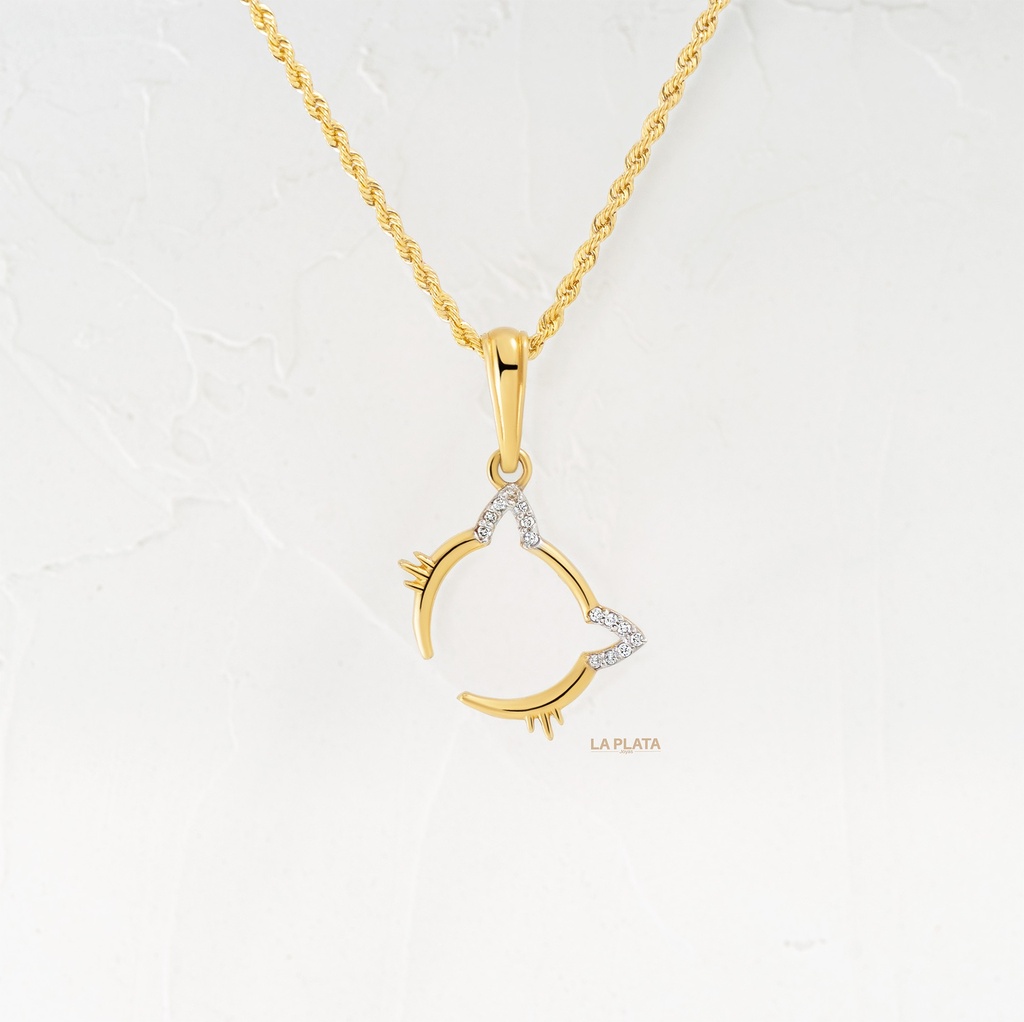 DIJE SILUETA CARA DE GATA