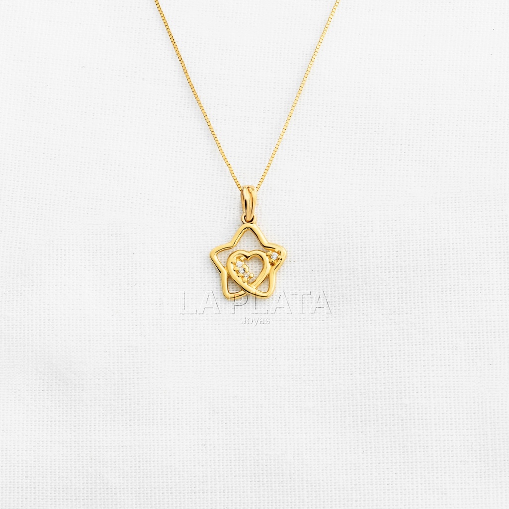 DIJE ESTRELLA CON CORAZON