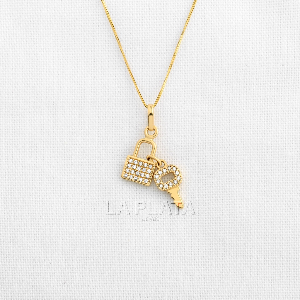DIJE LLAVE + CANDADO