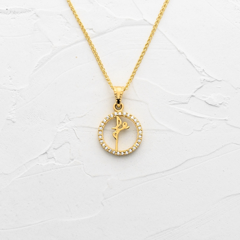 DIJE FE REDONDO CIRCONADO