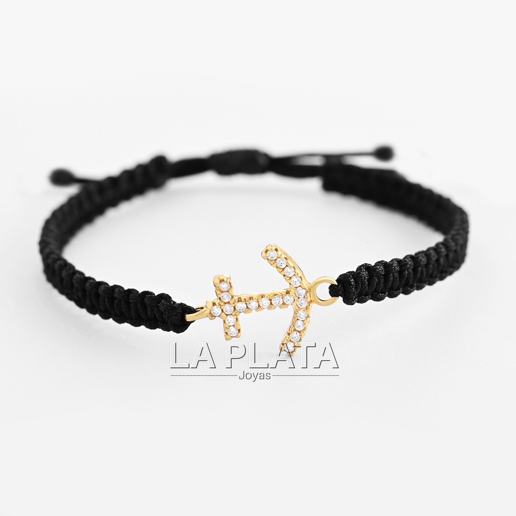 PULSERA ANCLA CON CIRCONES 