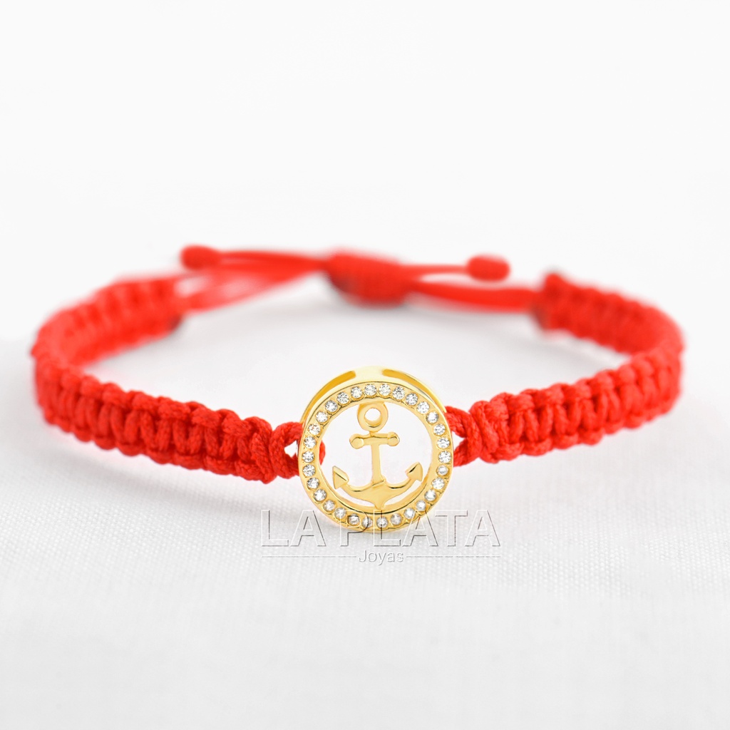 PULSERA ANCLA EN CIRCULO 