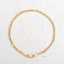 PULSERA ITALIANA TEJIDO PLANA 3 OROS