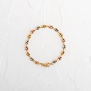 PULSERA NACIONAL ESLABON MINI TRES OROS