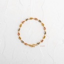 PULSERA NACIONAL ESLABON MINI TRES OROS