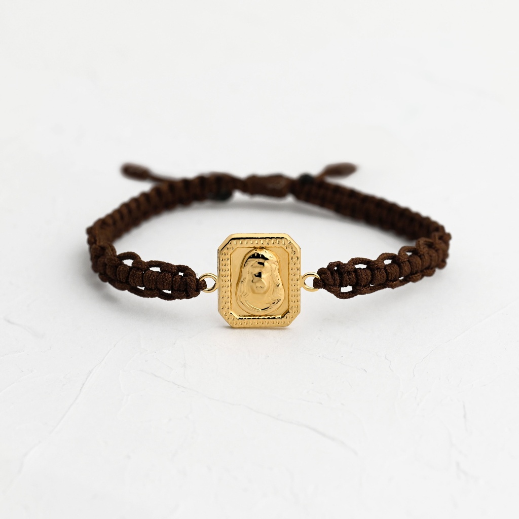 PULSERA ROSTRO DE JESUS CUADRADO