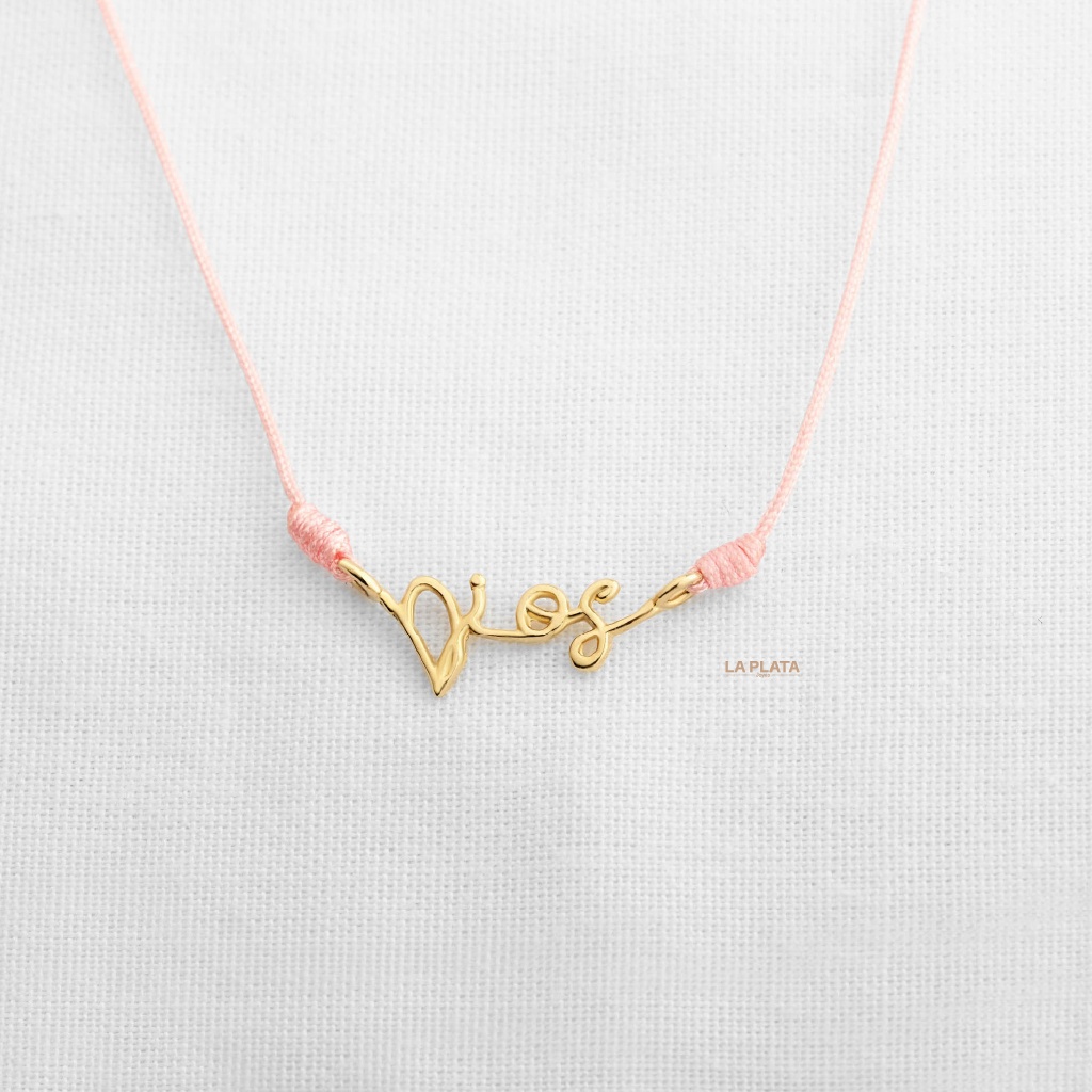 PULSERA/DIJE DIOS CURSIVA