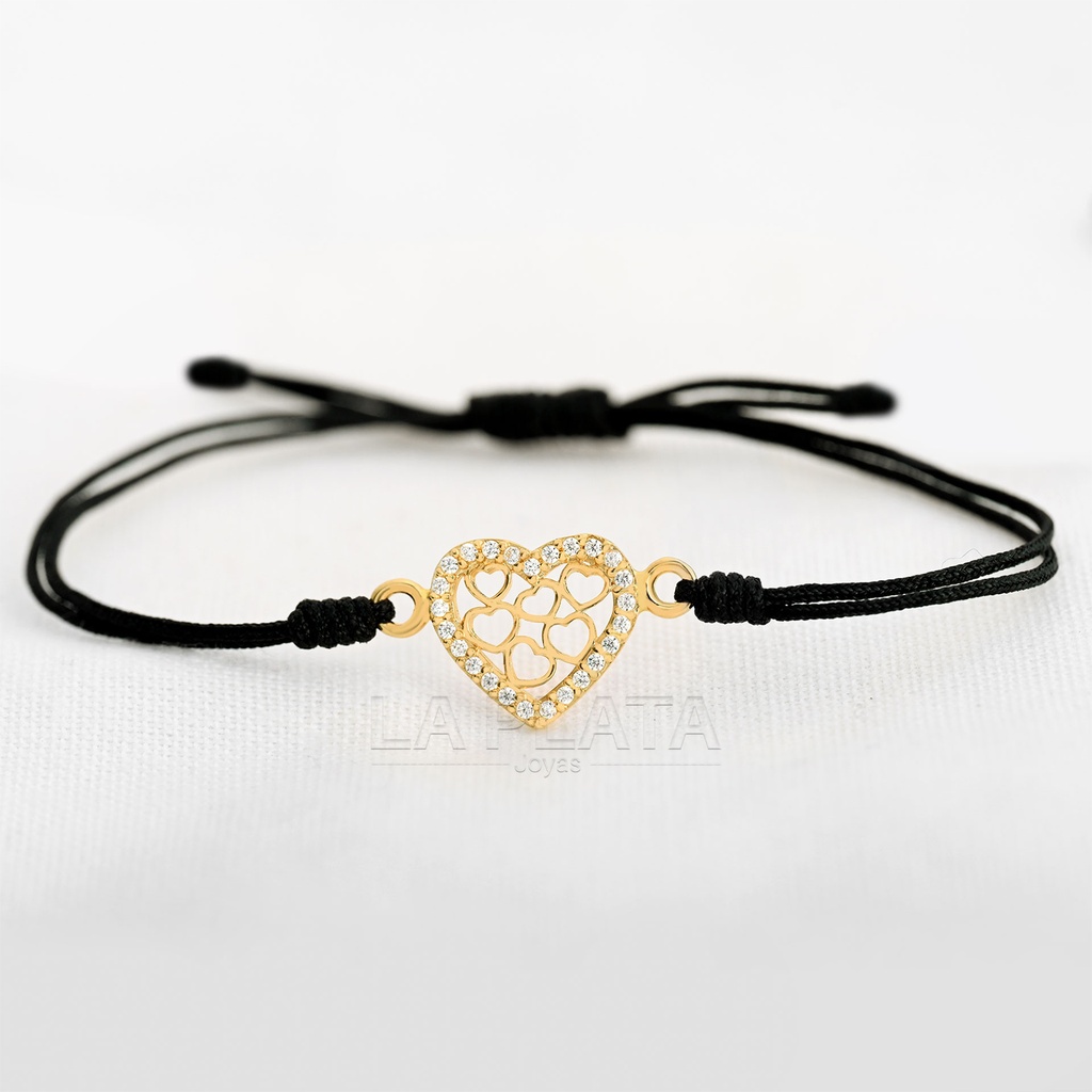 PULSERA CORAZON RELLENO DE SILUETAS