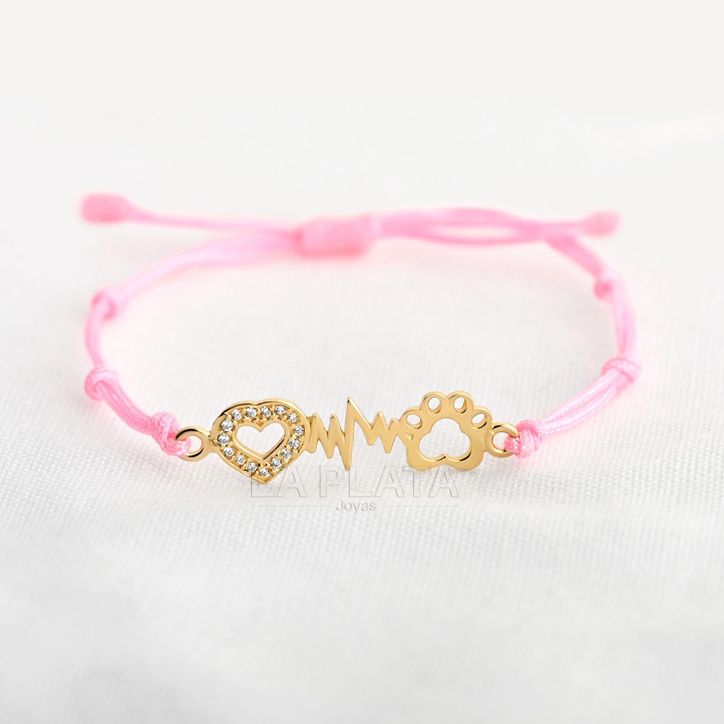 PULSERA CORAZON ENLAZADO HUELLA