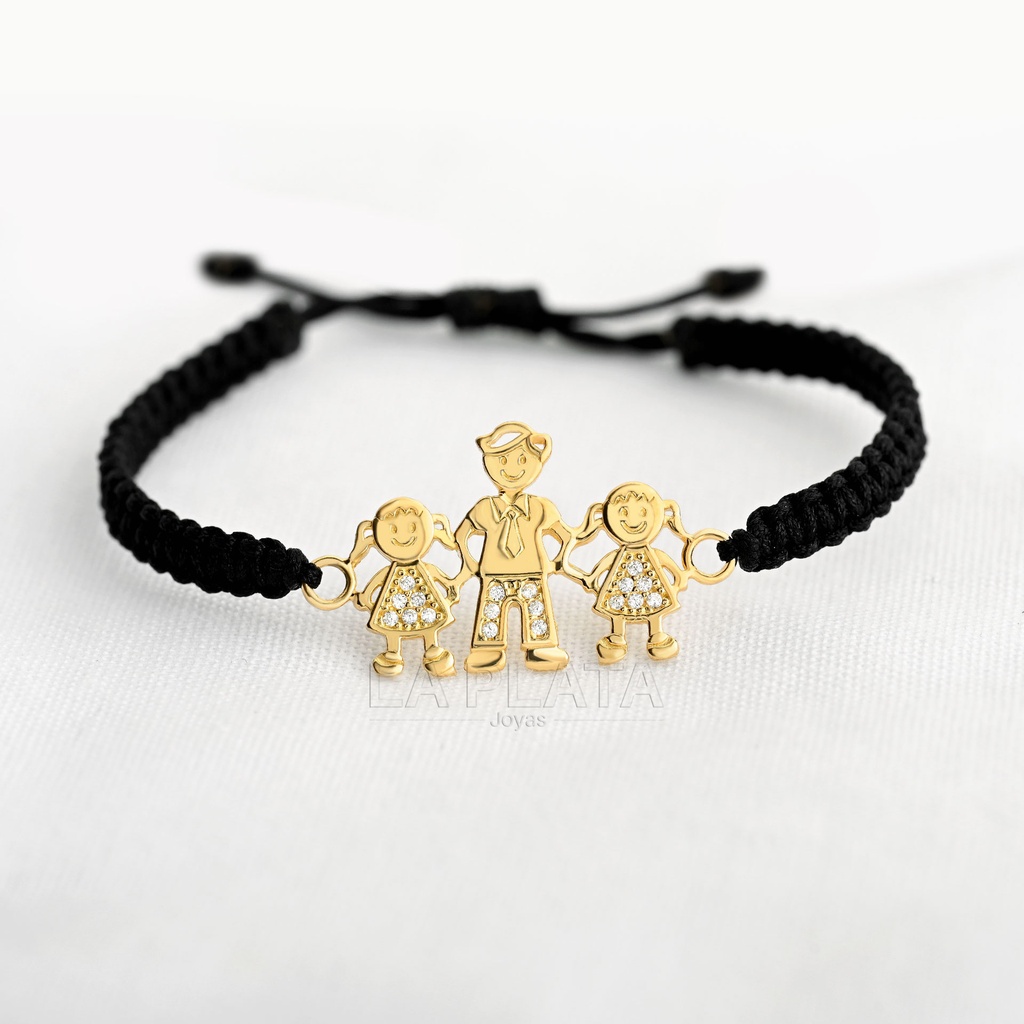 PULSERA PAPA Y DOS NIÑAS