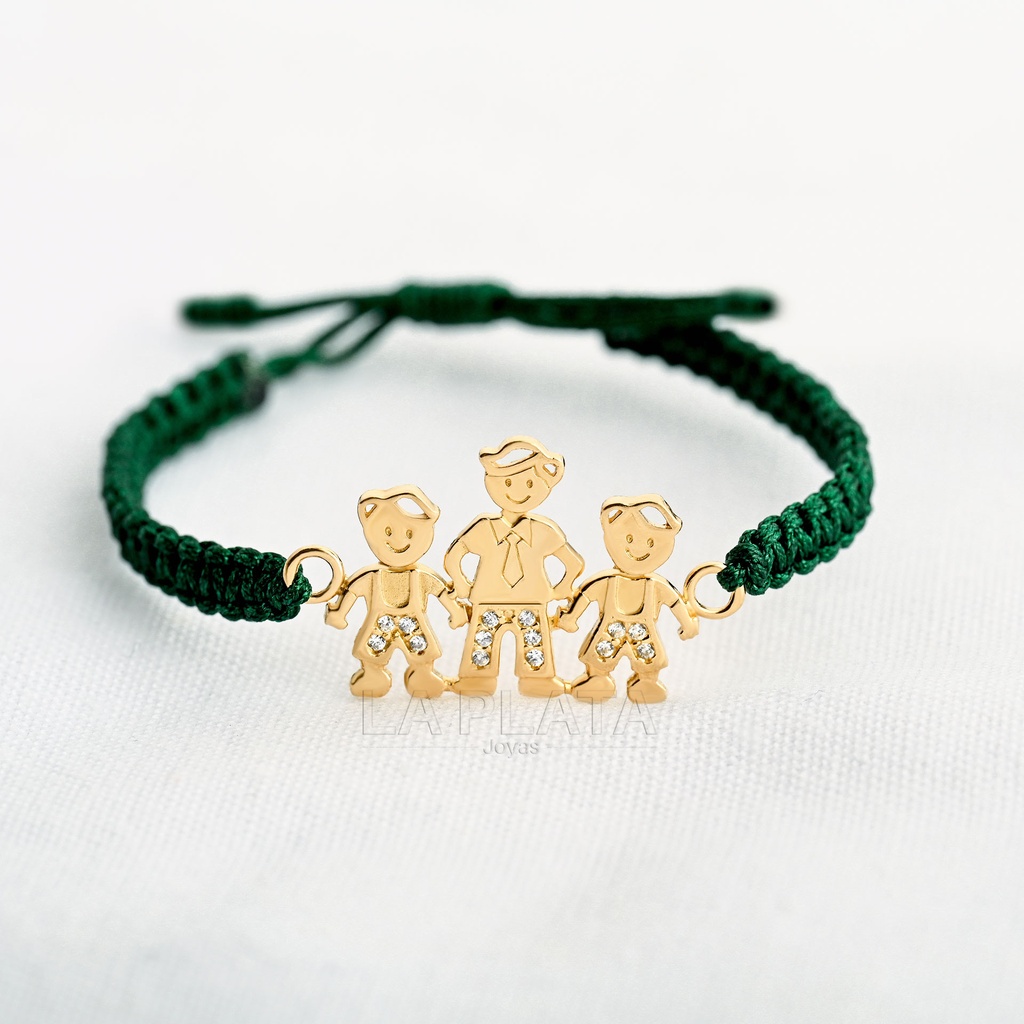 PULSERA PAPA Y DOS NIÑOS