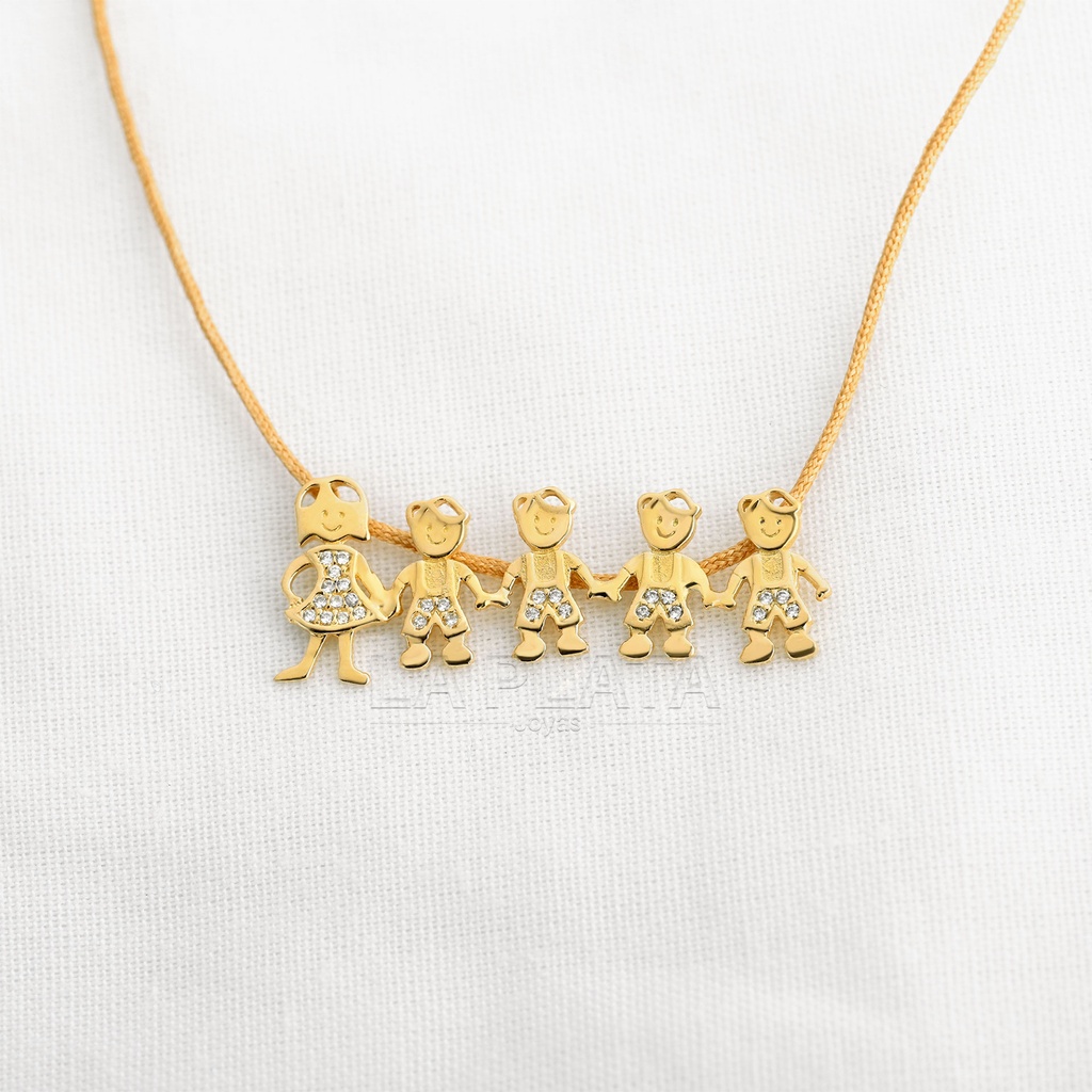 PULSERA/DIJE MAMA Y CUATRO HIJOS