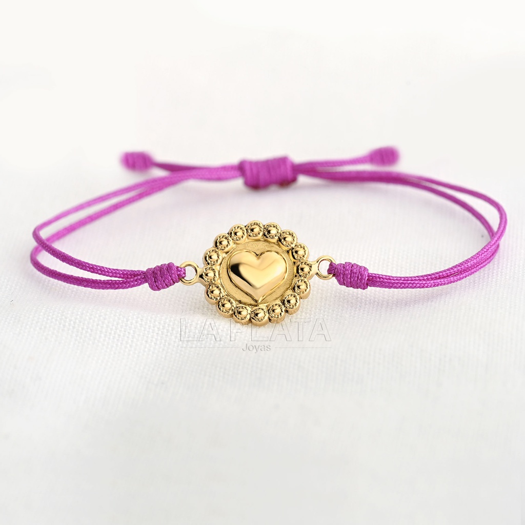 PULSERA CORAZÓN DISEÑO CIRCULAR