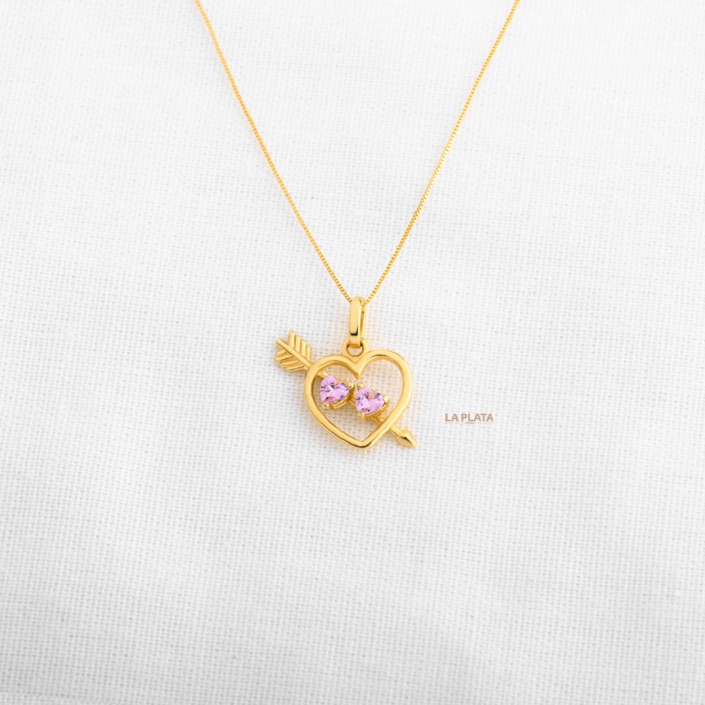 DIJE CORAZON FLECHADO