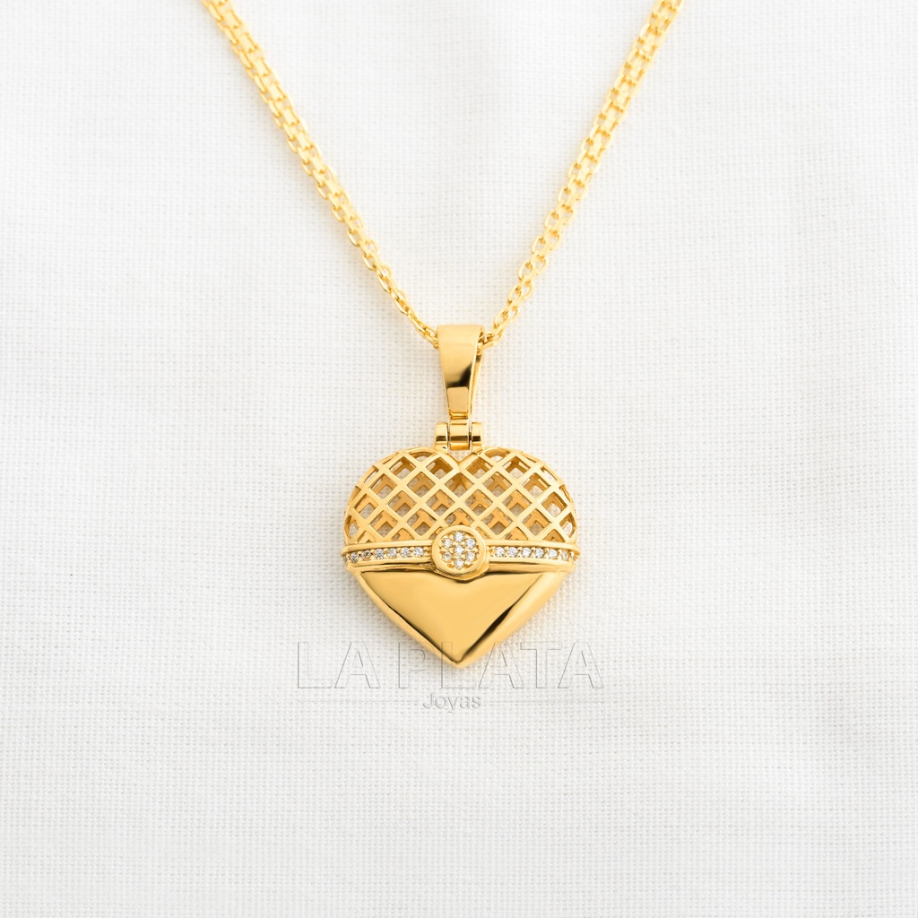 DIJE CORAZON BRILLANTE