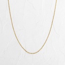 CADENA PLANA TRES OROS DIAMANTADA 50CM