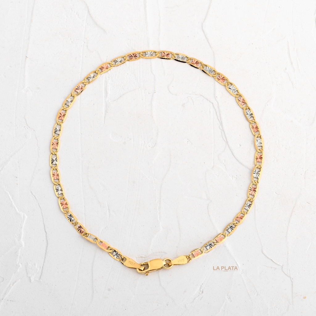 PULSERA ITALIANA PLANA DIAMANTADA