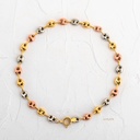 PULSERA ESLABON TRES OROS