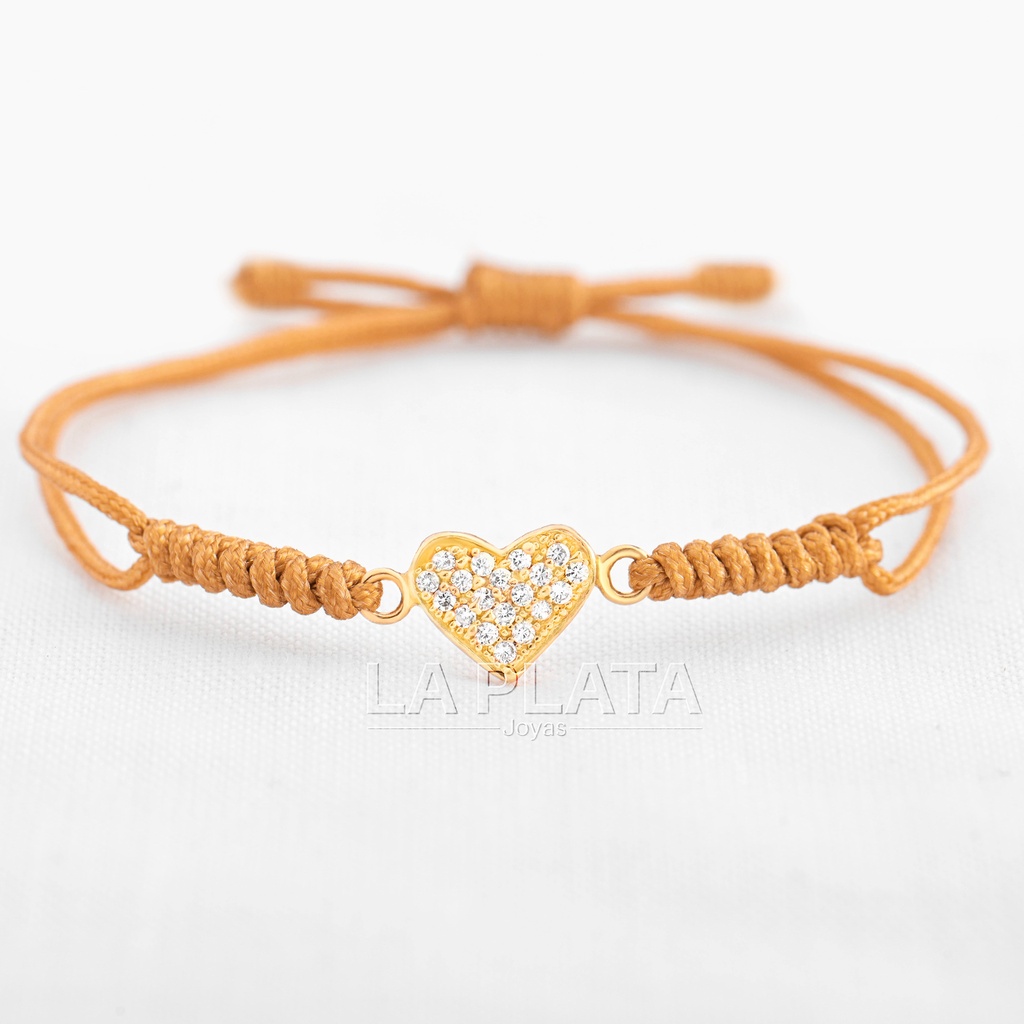 PULSERA CORAZON MINIRELLENO DE CIRCON 