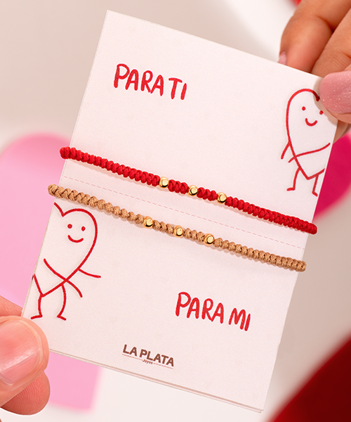 PULSERA PARA TI Y PARA MI 3 BALINES X2