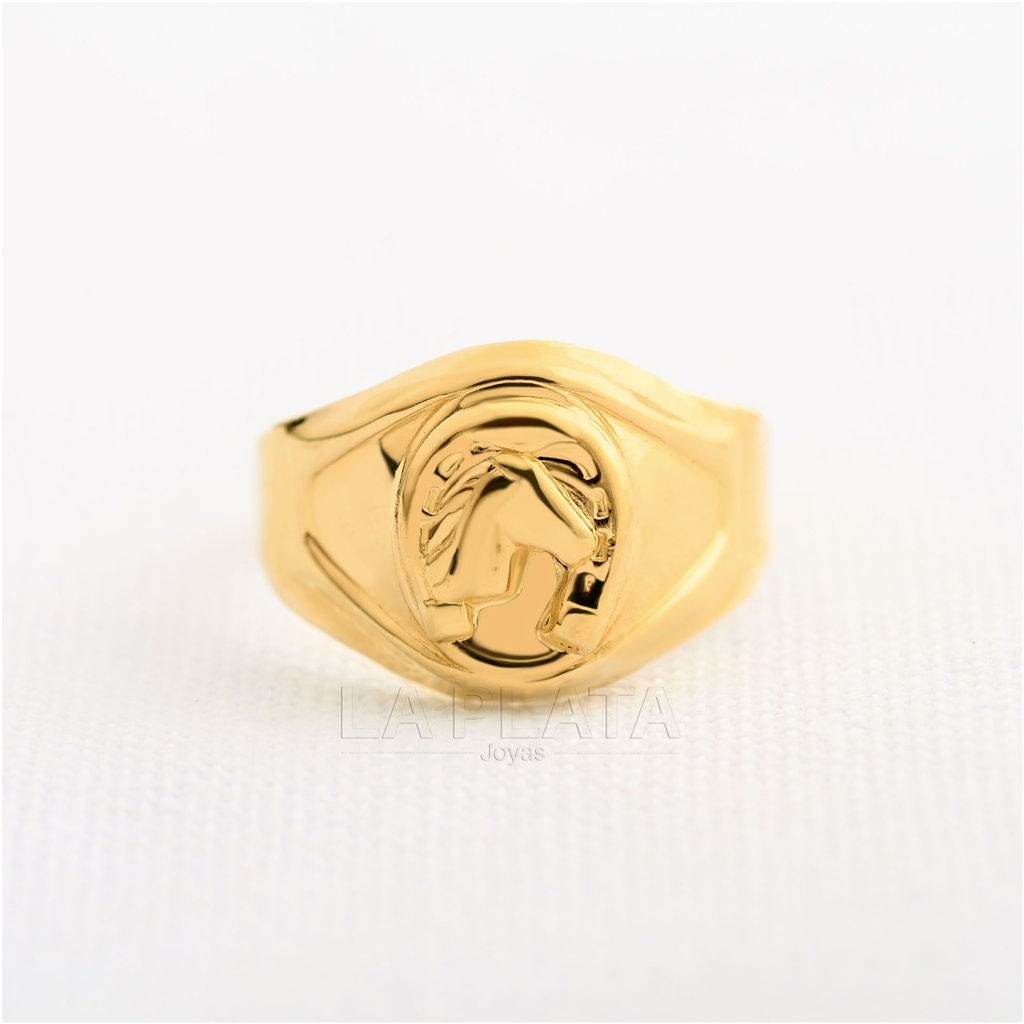ANILLO HOMBRE CABALLO Y HERRADURA