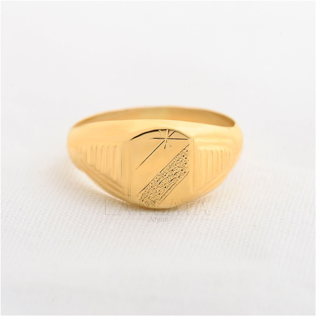 ANILLO HOMBRE UNA LINEA UNA ESTRELLA