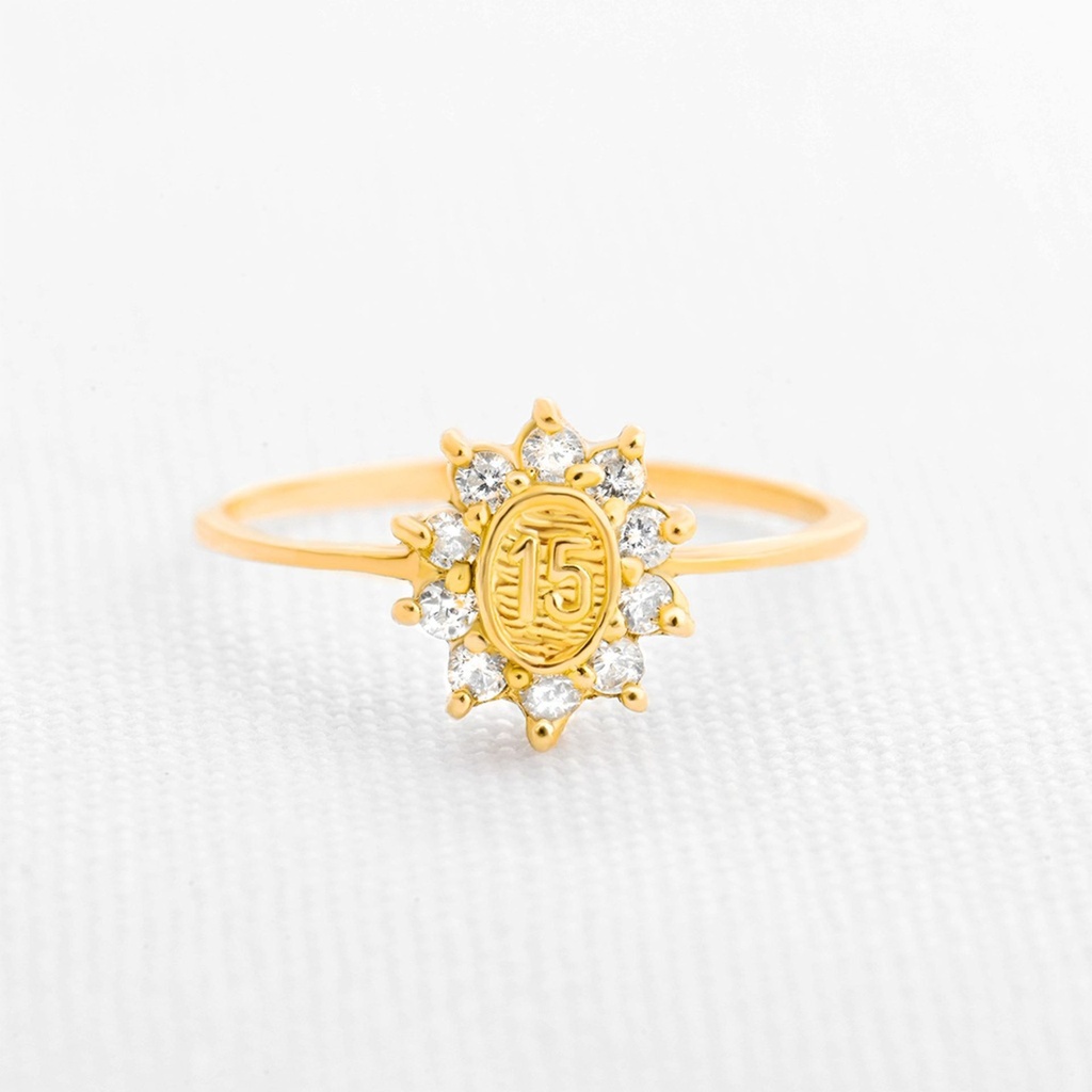 ANILLO 15 SOL CIRCONADO 