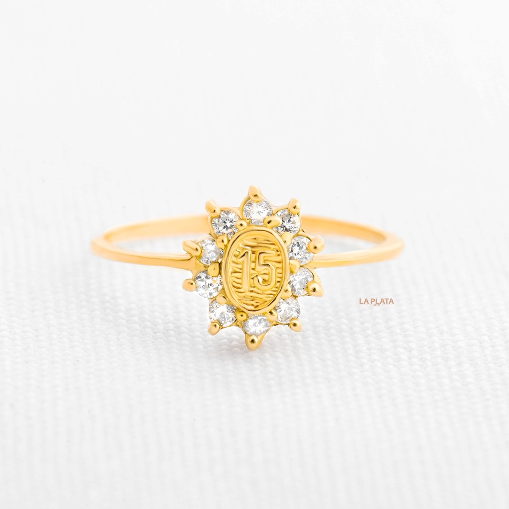 ANILLO 15 SOL CIRCONADO 