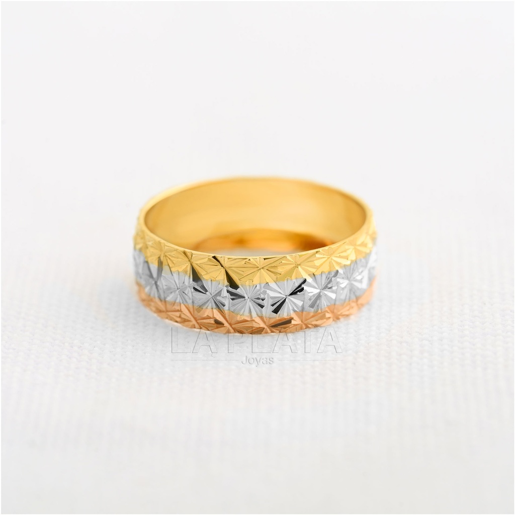 ARGOLLA DE MATRIMONIO LUZ TRES OROS